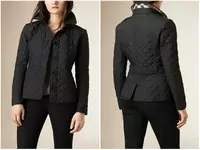 burberry jacket en tissu matelassee button black